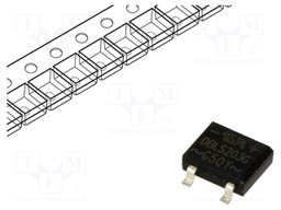 Bridge rectifier: single-phase; Urmax: 200V; If: 2A; Ifsm: 50A; DBLS