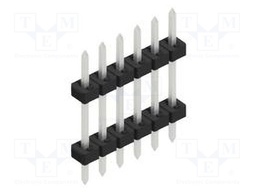 Connector: pin strips; pin header; male; PIN: 6; 2mm; THT; 1x6; 100V