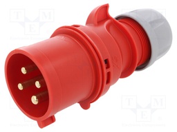 Connector: AC supply 3-phase; plug; male; 32A; 400VAC; IEC 60309