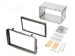 Radio mounting frame; Alfa Romeo; 2 DIN; silver