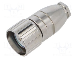 Connector: M23; plug; PIN: 6; female; soldering; for cable; straight