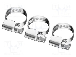 Worm gear clamp; W: 9mm; Clamping: 10÷16mm; stainless steel; W4