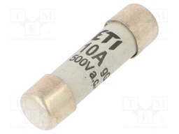 Fuse: fuse; gG; 10A; 500VAC; cylindrical; 10,3x38mm