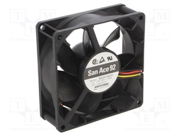 Fan: DC; axial; 12VDC; 92x92x32mm; 150m3/h; 44dBA; ball bearing