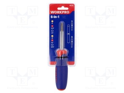 Screwdrivers; Bit: Phillips,slot; Size: PH1,PH2,SL 1/4",SL 3/16"
