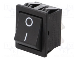 ROCKER; DPST; Pos: 2; OFF-ON; 16A/250VAC; black; none; Body: black