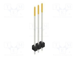 Connector: pin strips; pin header; male; PIN: 3; 2.54mm; THT; 1x3