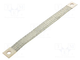 Braids; earthing tape; 25mm2; Ø1: 9mm; Ø2: 9mm; 150A; L: 230mm