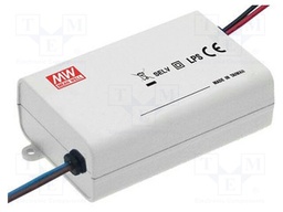 Power supply: switched-mode; LED; 16.8W; 12÷16VDC; 1050mA; IP42