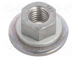 Nut; with flange,with washer,protective; hexagonal; M10; 1.5