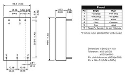 Converter: DC/DC; 15W; Uin: 18÷75V; Uout: 5VDC; Uout2: -5VDC; 1,6"x1"