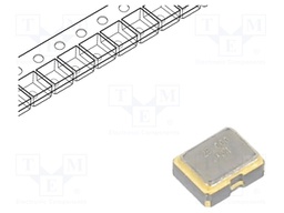 Resonator: quartz; 25MHz; 15pF; SMD; Body dim: 2x1.6x0.8mm; 10ms