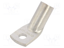 Tip: ring tube; M10; 120mm2; crimped; for cable; angled 45°; tinned
