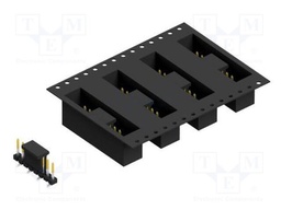 Connector: pin strips; pin header; male; PIN: 8; 2.54mm; SMT; 1x8