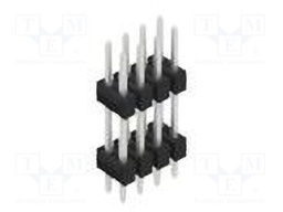 Connector: pin strips; pin header; male; PIN: 8; 2.54mm; THT; 2x4