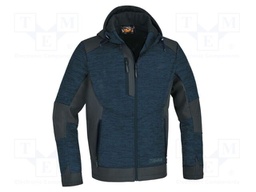 Fleece sweatshirt; Size: M; blue; with a hood; 270g/m2