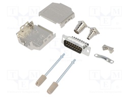 D-Sub; PIN: 15; male; shielded,metalized; straight; screw terminal
