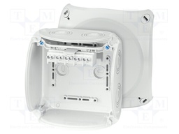 Enclosure: junction box; X: 130mm; Y: 130mm; Z: 77mm; IP66,IP67; grey