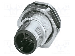 Connector: M12; socket; PIN: 5; male; 60V; straight; THT; A code; 4A