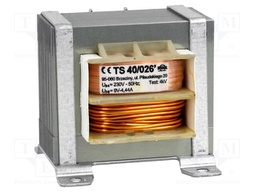 Transformer: mains; 40VA; 230VAC; 9V; 4.44A; Leads: solder lugs