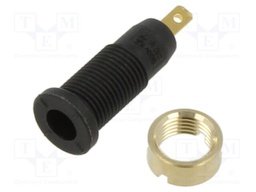 Connector: 2mm banana; socket; 10A; 1kV; 28mm; black; screw