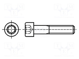 Screw; M8x60; DIN: 912; Head: cheese head; imbus; HEX 6mm