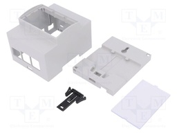 Enclosure: for computer; Raspberry Pi 3 B; ABS; grey; X: 71.3mm