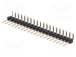 Pin header; pin strips; male; PIN: 20; angled 90°; 2.54mm; THT; 1x20