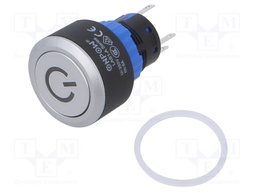 Switch: push-button; Pos: 2; SPDT; 0.5A/220VAC; 1A/24VDC; ON-(ON)