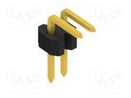 Connector: pin strips; pin header; male; PIN: 2; 1.27mm; THT; 1x2