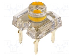 LED Super Flux; white warm; 7.62x7.62mm; 4200÷5800mcd; 120°; 75mA