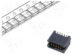 Connector: PCB to PCB; male; PIN: 10; 1.27mm; TFM; gold-plated; SMT