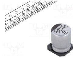 Capacitor: electrolytic; SMD; 330uF; 25VDC; Ø8x10mm; ±20%; 5000h