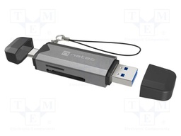 Card reader: memory; USB A plug,USB C plug; OTG,USB 3.1; 5Gbps