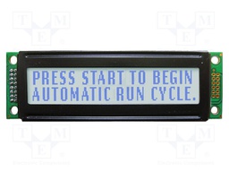 Display: LCD; alphanumeric; STN Positive; 20x2; gray; 65x20x8mm