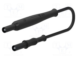 Connector: 4mm banana; banana plug 4mm x2; 1A; black; insulated