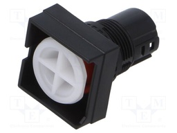 Switch: push-button; OFF-(ON); square; Ø16mm; -25÷55°C