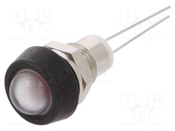 Indicator: LED; prominent; Cutout: Ø8mm; IP64; for PCB; brass