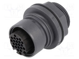 Connector: circular; socket; female; PIN: 22; w/o contacts; UL94V-0