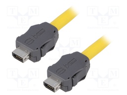 Cable: patch cord; ix Industrial plug x2; Cat: 6a; 1m; plug; plug