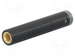 Connector: 4mm banana; socket; 19A; 30VAC; 60VDC; black