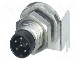 Connector: M8; male; PIN: 6; 2A; 30V; IP67; angled; shielded; socket