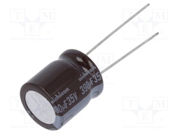 Capacitor: electrolytic; low impedance; THT; 390uF; 35VDC; ±20%