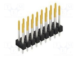 Connector: pin strips; pin header; male; PIN: 18; 2.54mm; THT; 2x9