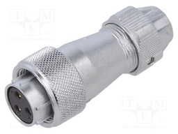 WF16; plug; female; PIN: 3; 5÷6.5mm; soldering; for cable