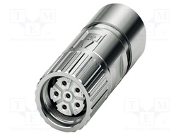 Connector: M23; plug; PIN: 6; crimped; straight; M23 PRO; 30A; 630V