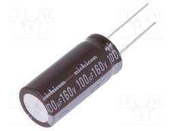 Capacitor: electrolytic; low impedance; THT; 100uF; 160VDC; ±20%