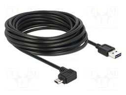 Cable; USB 2.0; gold-plated; 5m; black; 22AWG,26AWG; 480Mbps