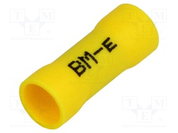 Butt splice; insulated; copper; Insulation: PVC; 4÷6mm2; tinned