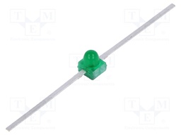LED; 1.65mm; green; axial; 1÷7mcd; 90°; Front: convex; 2.1÷2.7V; THT